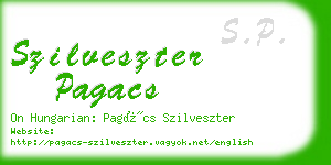 szilveszter pagacs business card